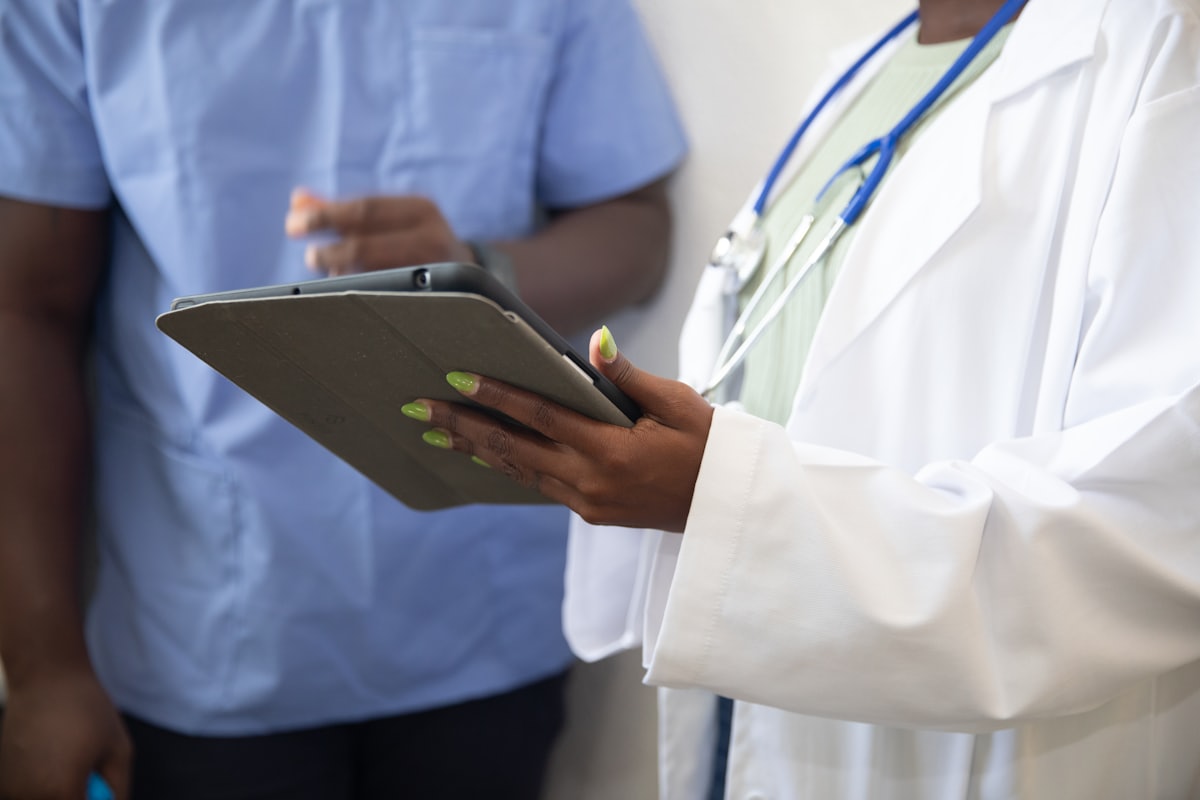 A consultation between doctor and patient